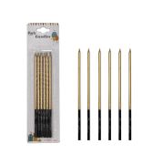 Mum İnce Kalem Model Metalik Gold 15 Cm 6'lı