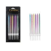 Mum İnce Degrade Renkli 12 Cm 6 Adet