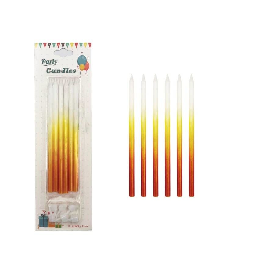 Mum İnce Degrade Gold 15 Cm 6 Adet