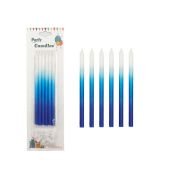 Mum İnce Degrade Mavi 15 Cm 6 Adet