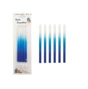 Mum İnce Degrade Mavi 15 Cm 6 Adet
