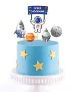 Kürdan Pasta Üstü Uzay Temalı 5 Parça