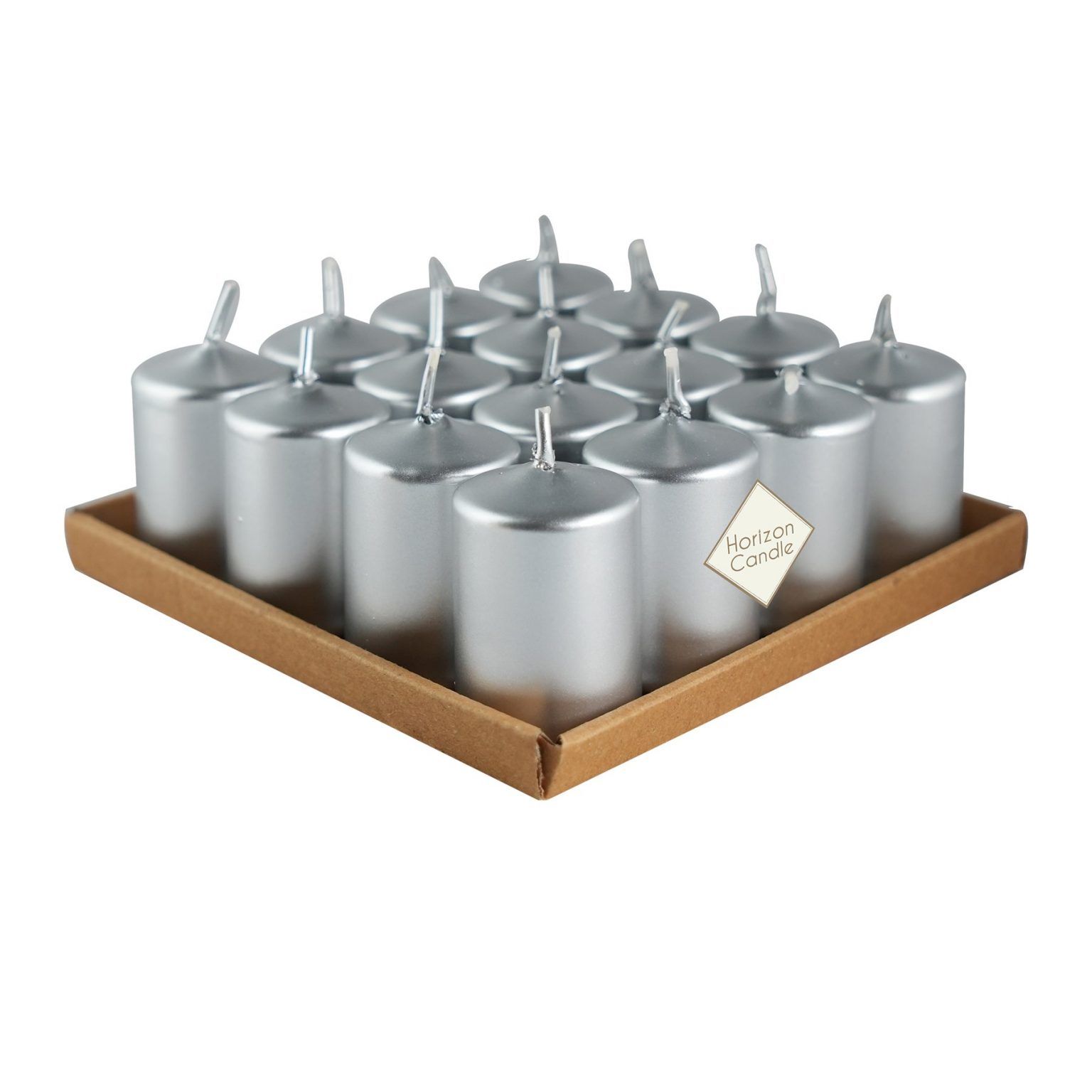 BAR MUM KISA 3,5*5 CM VARAKLI GÜMÜŞ 16 LI