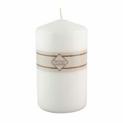 Silindir Mum - Kokusuz - Beyaz Renk - 8*10 cm