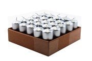BAR MUM KISA 3,5*8 CM VARAKLI GÜMÜŞ 25 LI
