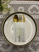 Gelincik Çiçeği Desenli Gold 12'li Cepli Peçete