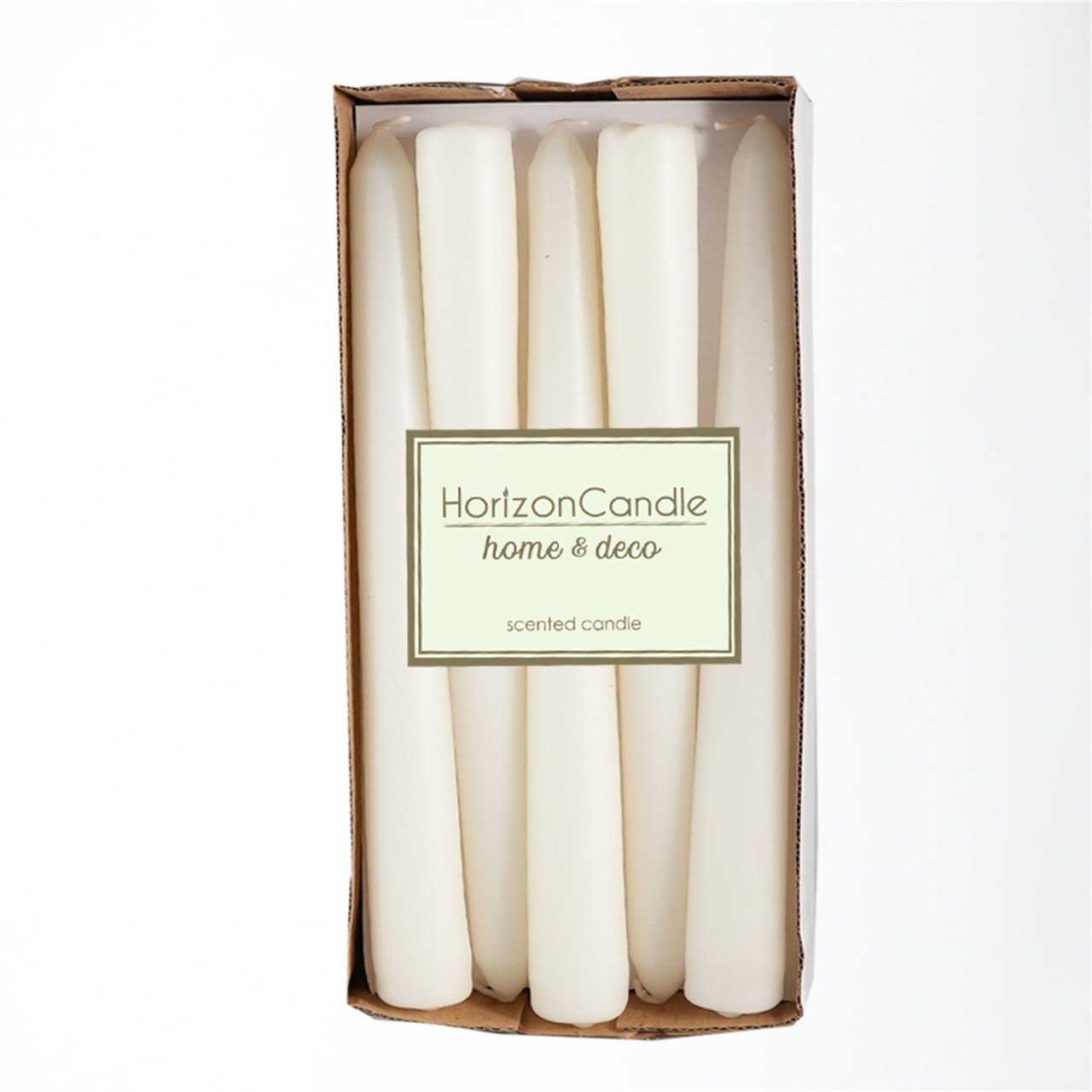 Kırık Beyaz Şamdan Mum 10'lu Paket.