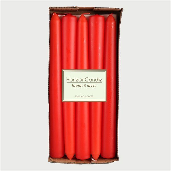 Kırmızı Şamdan Mum 10'lu Paket