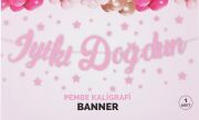 İYİ Kİ DOĞDUN PEMBE KALİGRAFİ BANNER