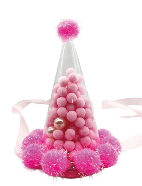 Ponponlu Şapka Asetatlı Model Pembe