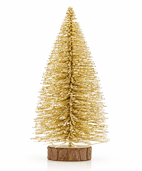 Yılbaşı Çam Ağacı Masa Üstü Gold Simli 20 Cm