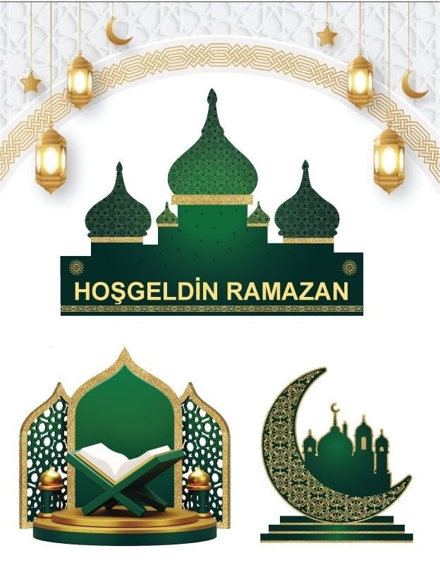Ramazan Temalı Dekoratif Pano 3'lü