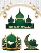 Ramazan Temalı Dekoratif Pano 3'lü