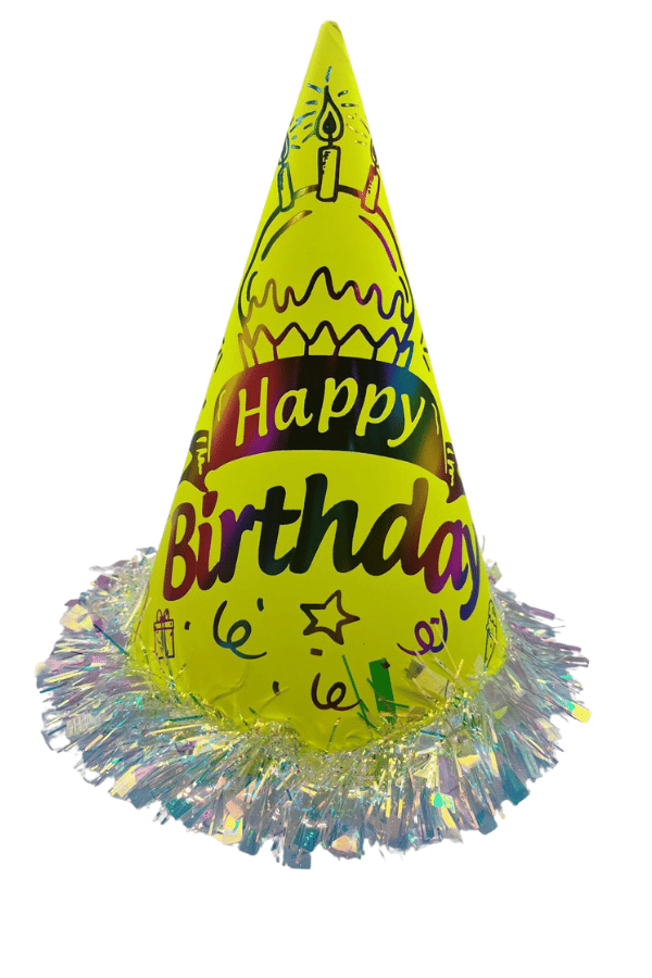 Süslü Simli Neon Şapka Sarı