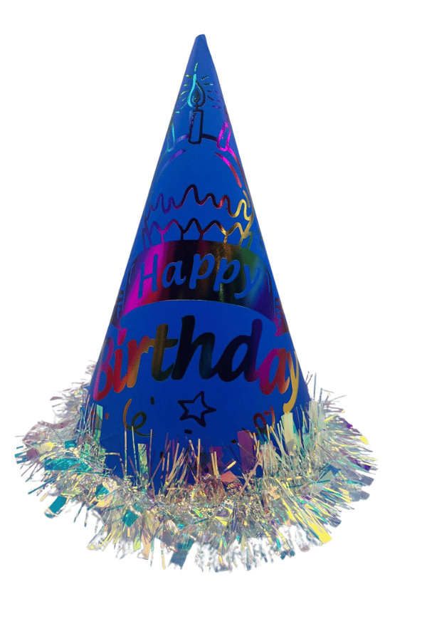 Süslü Simli Neon Şapka Mavi