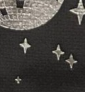 Disko Topu Desenli Siyah Gümüş 12'li Cepli Peçete