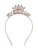 My Birthday Taşlı Taç Rose Gold