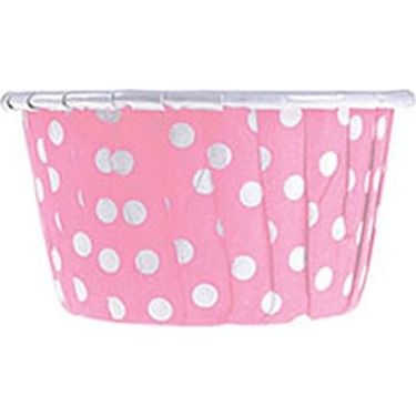 Pembe Puantiyeli Muffin Kek Kapsülü 25'li