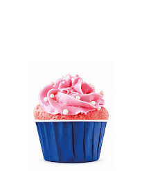 Düz Mavi Muffin Kek Kapsülü 25'li