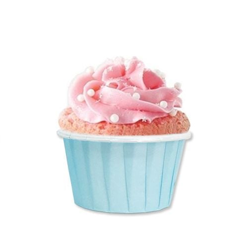 Düz Mavi Muffin Kek Kapsülü 25'li