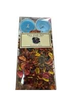 Kuru Çiçekli Mum Seti - k.çiçek Kokulu - 2 kalsüllü - Karışık Renkli - 11,5*23,3*3,5 cm