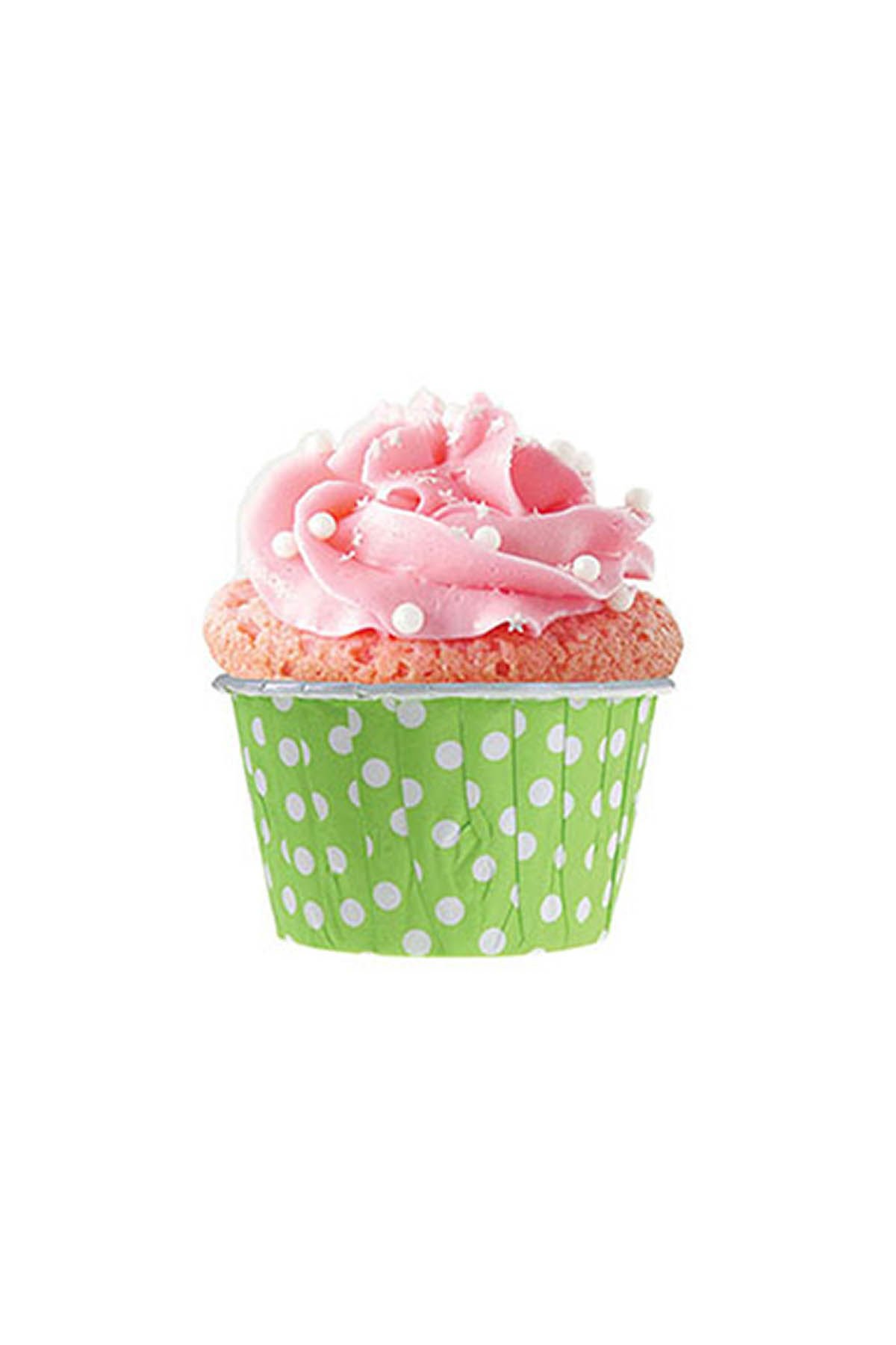 Yeşil Puantiyeli  Muffin Kek Kapsülü 25'li