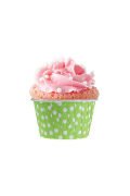 Yeşil Puantiyeli  Muffin Kek Kapsülü 25'li