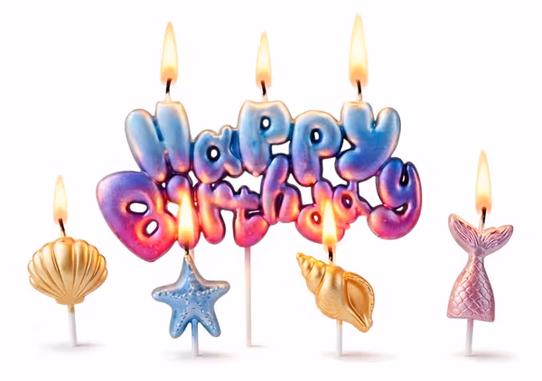 Happy Birthday Deniz Kızı Konsept Mum 5'li