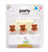 Happy Birthday Ayı Temalı Mum 4'lü