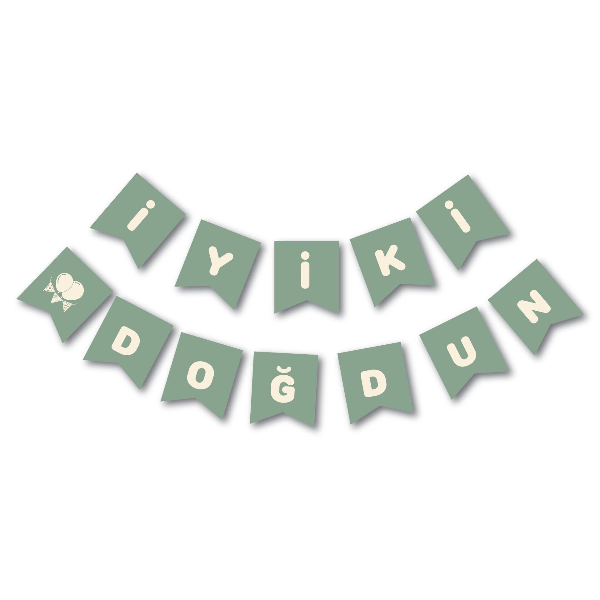 İYİ Kİ DOĞDUN BANNER KÜF YEŞİL