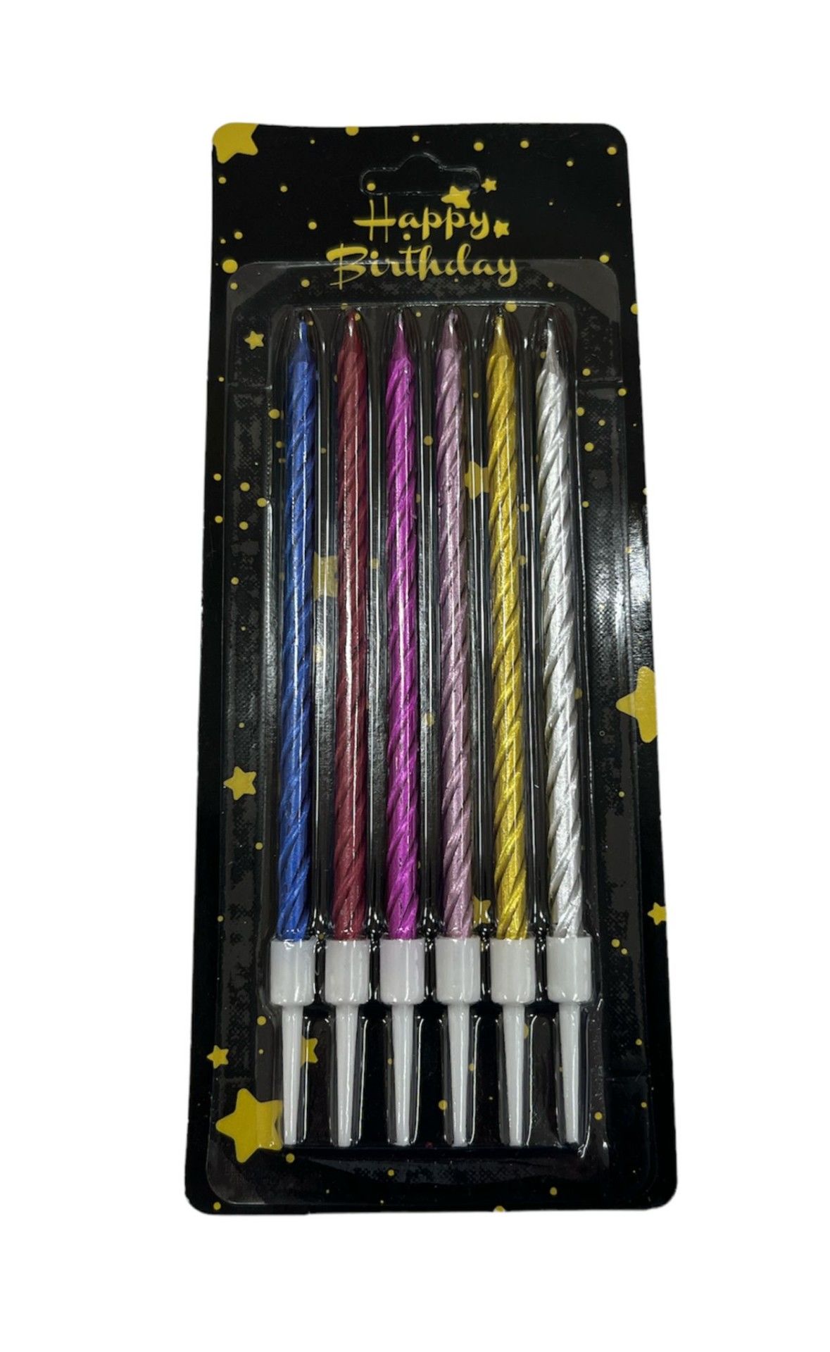 14 cm Spiral Mum Renkli 6'lı