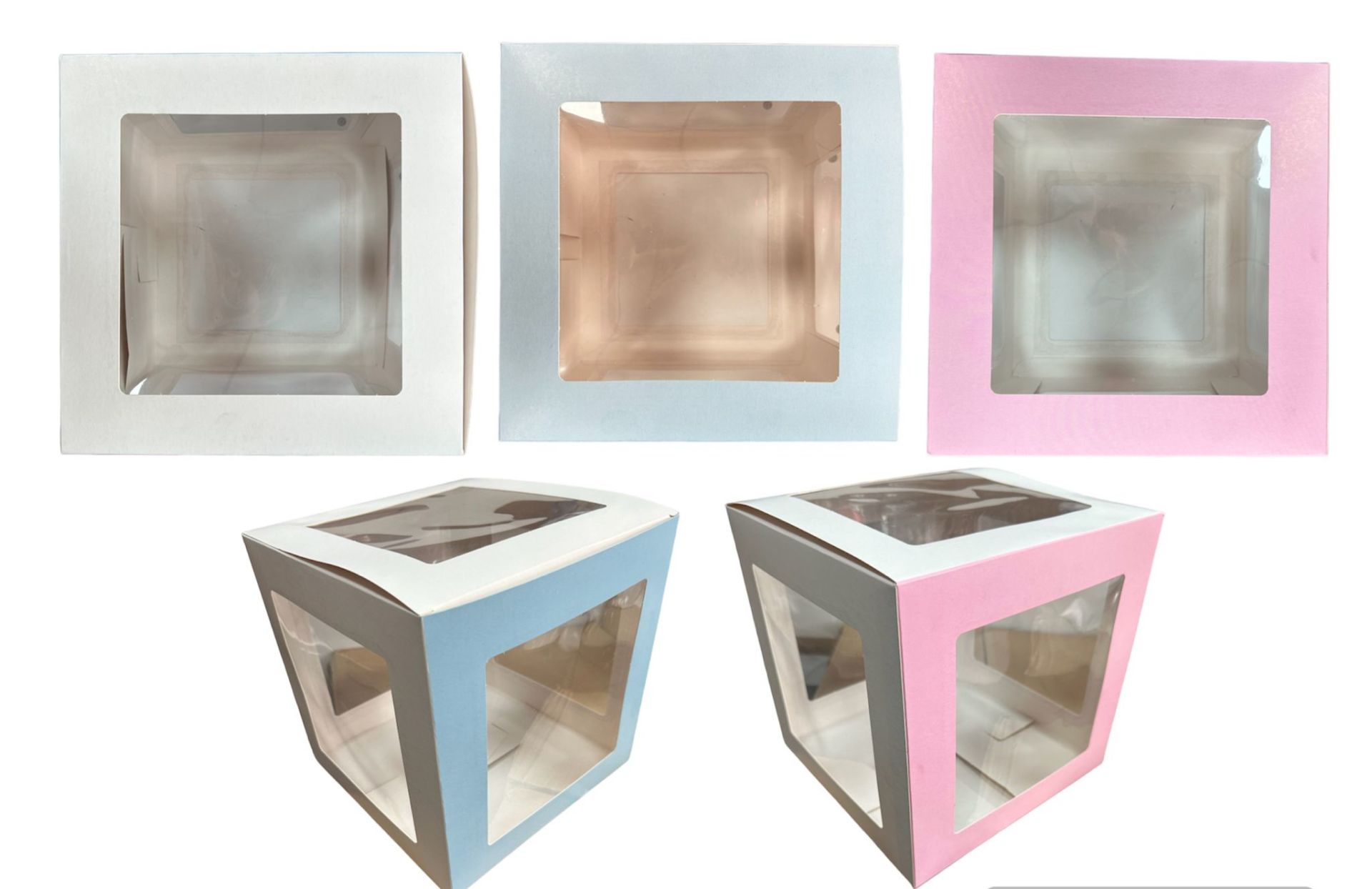 25*25 cm Şeffaf Kutu 3 Renkli 1 ADET