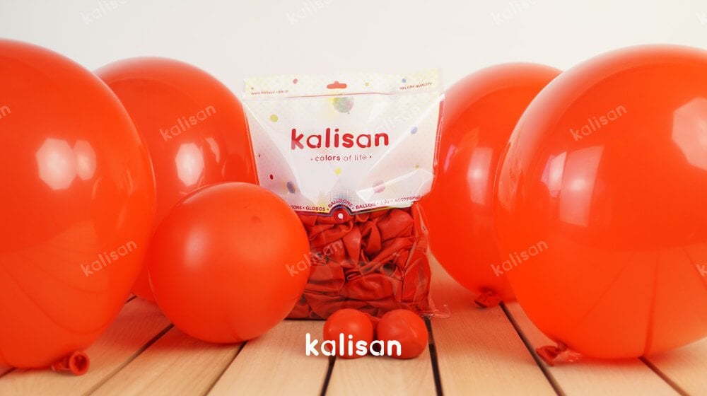 Kalisan 12'' Standart Kırmızı ( Red ) 100'lü Balon #2313