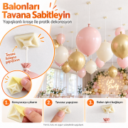 Yapışkanlı Kroşe 100’lü – Balon ve Süs Sabitleme Aparatı