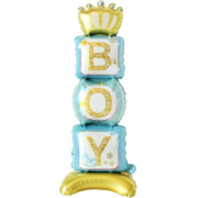 Ayaklı BOY Mavi Folyo Balon 34*108 cm