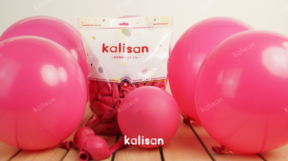Kalisan 12'' Standart Koyu Pembe ( Fuchsia ) 100'lü Balon #2321