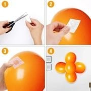 100 Ad Balon Yapışkanı, Balon Stickere, Çift Taraflı Bant 25'li Paket