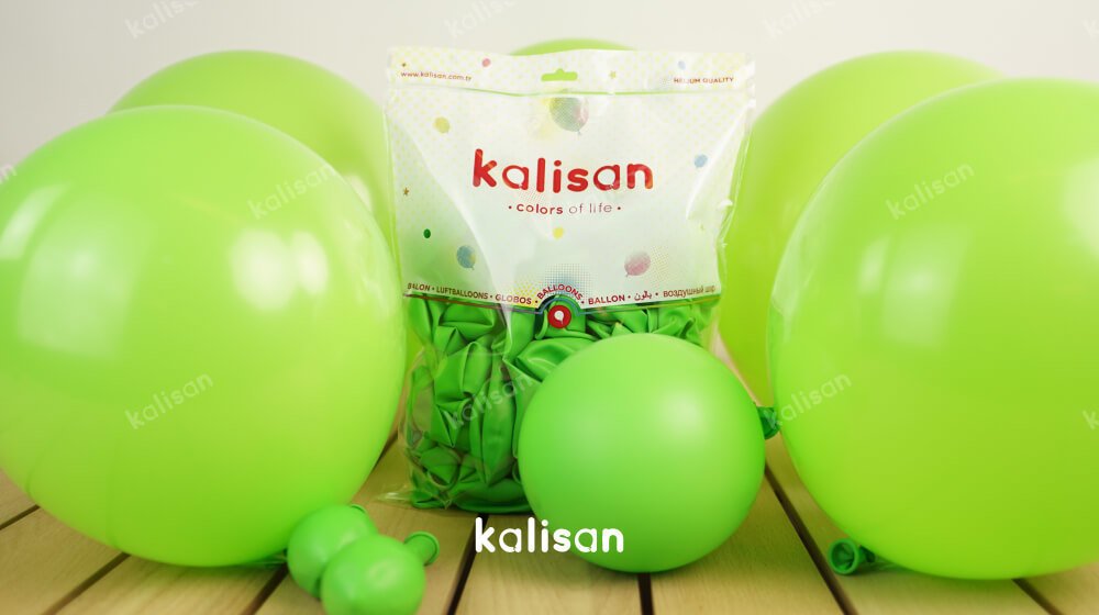 Kalisan 12'' Standart Balon Limon Yeşili 100’lü