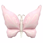 Pembe Retro Kelebek Folyo Balon 94*73,5 Cm 1279