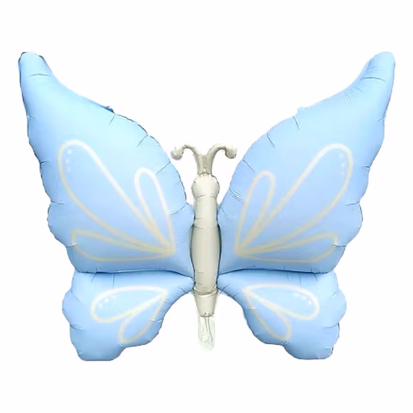 Mavi Retro Kelebek Folyo Balon 94*73,5 Cm 0692
