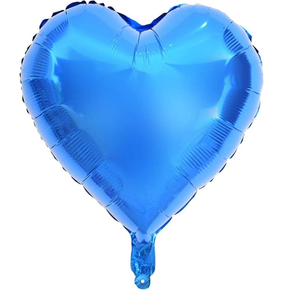 24'' Mavi Kalp Folyo Balon DÜZ