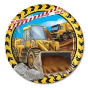 İnşaat Makinaları Karton Tabak 23 cm 8'li