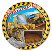 İnşaat Makinaları Karton Tabak 23 cm 8'li