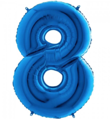 40'' Mavi 8 Rakam Folyo Balon  100 Cm